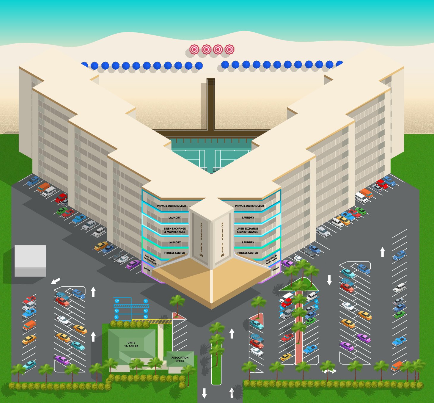 View from parking lot